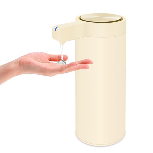 Mamiddle Automatic Soap Dispenser Stainless Steel with Sensor Infrared Soap Dispenser Electric IPX5 Waterproof USB-C Charging Motion Sensor for Kitchen & Bathroom (Ivory)