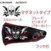 Golf Putter Cover Skull Design Pin Type Magnet Type