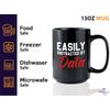 Data Scientist Coffee Mug 15oz Black - Easily Distracted By Data - Scientific Data Mining Machine Learning Professional Analyzing Mathematics