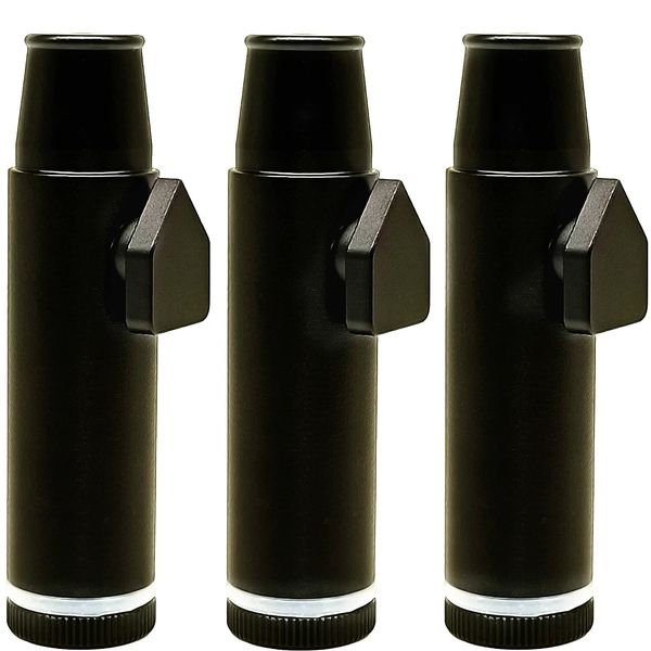 OMO Metal Ieak-proof Bottle (2nd Generation Upgrade Version) (Black）Portable Pepper Shaker (3 pack)