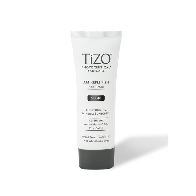 TIZO Photoceuticals Am Replenish Non-tinted Facial Mineral Sunscreen SPF 40, 1.75 oz