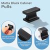 KNOBWELL 12 Pack Matte Black Solid Cabinet Knobs Overall Length 1-1/2 Inch Single Hole Kitchen Cabinet Hardware for Cupboard Drawer Dresser Knobs