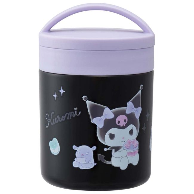 Skater LJFC3AG-A Antibacterial Insulated Soup Jar, Soup Pot, 10.1 fl oz (300 ml), Kuromi, Kawaii, Sanrio