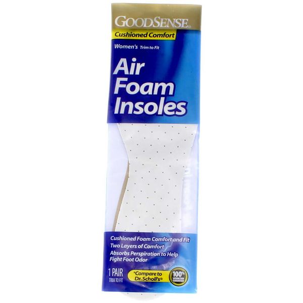 6 Pack GoodSense Cushioned Comfort Women's Air Foam Insoles