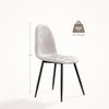 2 Dining Chairs High Back Metal Legs Modern Kitchen
