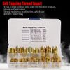 Self Tapping Threaded Inserts, 50PCS M3-M12 Carbon Steel Thread Slotted Inserts Combination Set Repair Thread Tool