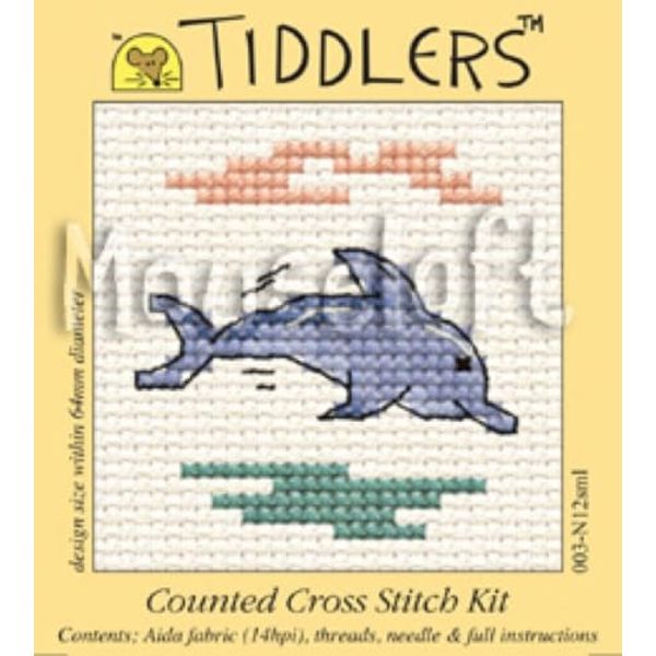 Mouseloft Cross Stitch Kit - Dolphin, Tiddlers Collection