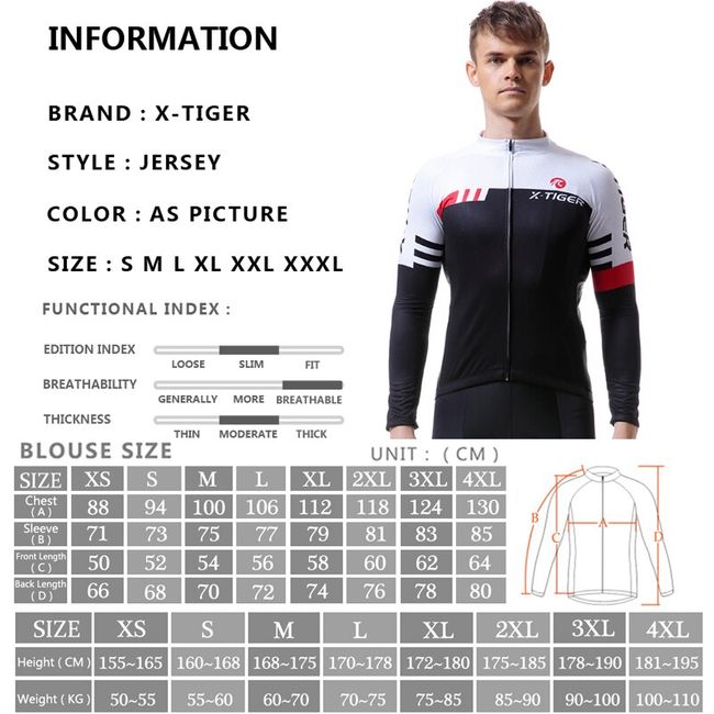 Tiger Long Sleeve Cycling Jersey for Men