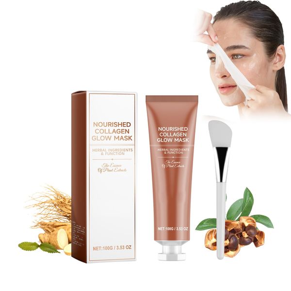 Collagen Glow Mask, Peel Off Maske, Anti Falten Anti Aging Gesichtsmaske, Gesichtspflege, Whitening Gesichtsmasken, Zur Befeuchtung und Hydratisierung, Straffung, Reinigung und Peeling der Haut