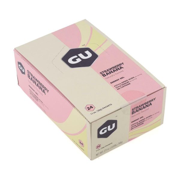 GU Energy Gel (Strawberry Banana) (24 | 1.1oz Packets) [123052]