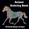 Animal Coloring Book: 50 Pages with Creative Handmade Designs