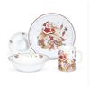 Christmas Bear Porcelain Dinnerware 4-Piece Set Holiday Ceramic Tableware Rare