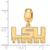 LSU Bead Charm Small (1/2 Inch) Dangle (Gold Plated)