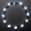 White Light Up Rosebud Flower Crown Headband with LED Lights