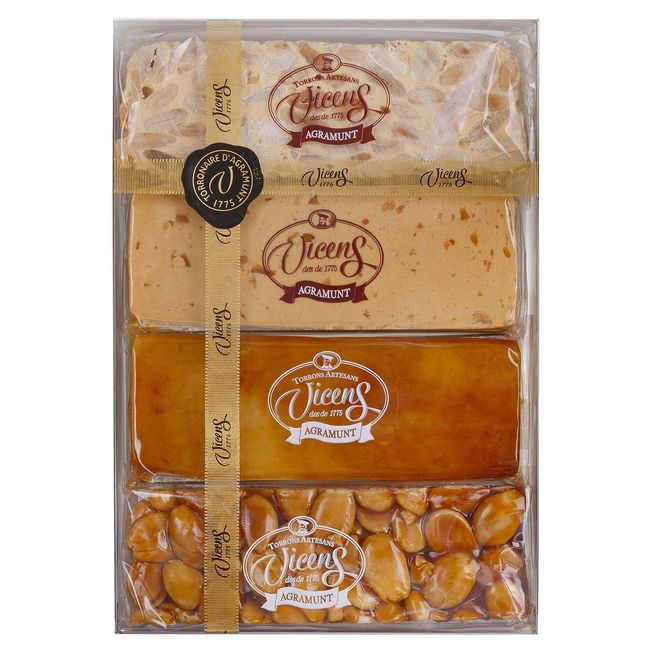 Turrón Tasting Gift Box by Vicens - 4 Medium Bars