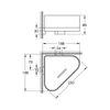 GROHE Selection Corner Shower Tray with Holder Chrome 41038000