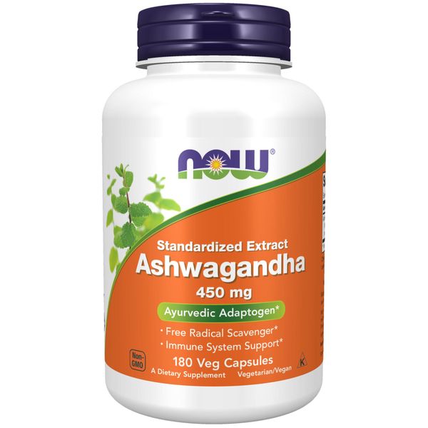 NOW FOODS Ashwagandha 450 mg - 180 Veg Capsules