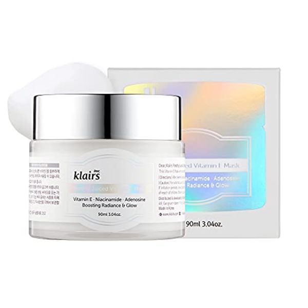 DearKlairs] Freshly Juiced Vitamin E Mask, Moisturizer, Boost the Effect Vitamin C, Niacinamide, Adenosine, 90ml, 3.04oz, vitamin c moisturizer, vitamin e cream, clear skin, antioxidant serum