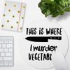 JUNIWORDS Mauspad Mousepad, Rund, This is Where I Murder Vegetables