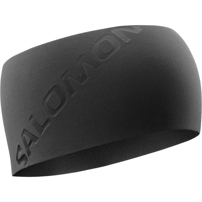 Salomon Winter Training Stirnband Unisex, wärmend, Top Passform, Voll ausgestattet, Deep Black, Shiny Black, Einheitsgröße