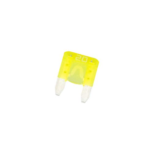 Amon 3679 Mini Blade Fuse, 20A [Approx. 0.4 x 0.6 x 0.2 inches] (11 x 16 x 4 mm), Pack of 5