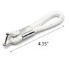 Luxury White Genuine Leather Strap Key Chain Smart Remote Key Ring Fob Keyless