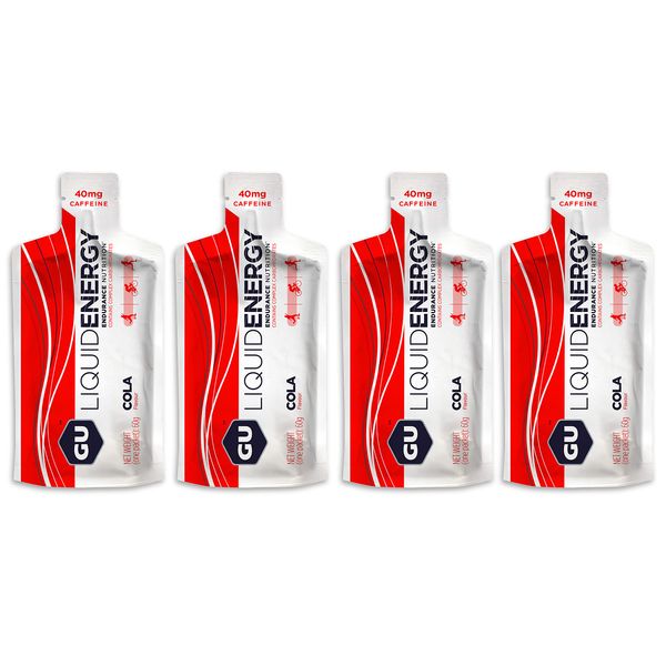 GU Energy Liquid Gels - 4 x 60g Gel Taster Pack - Sports Energy Gels for Running, Cycling, Triathlon (Cola)