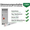 ChiliTec Twilight Switch DIN Rail External Sensor 5 m Cable Twilight Sensor for Controlling Lighting Indoor and Outdoor Use