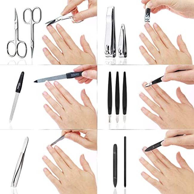 Nail Clipper Kit - 12 Pieces Manicure Set Women Professional