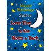Birthday Card for Sister (Moon and Back)