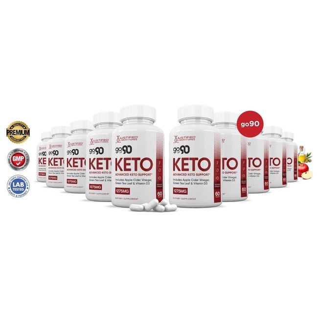 Go 90 Keto ACV Pills 1275 MG Stronger Than Gummies Keto Support 10 Bottles