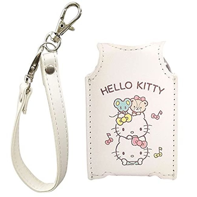 Sanrio Characters Hand Picagel Holder with Strap, Tatenori Hello Kitty Hand Gel Carrying Case, Synthetic Leather