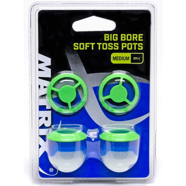 Fox Matrix Big Bore Flexi Toss Pots - 2 Cups for Feeding, Size: Medium