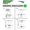 (5 Pack) 60LB U-BAR FLG BASE HORIZONTAL HOLD-DOWN CLAMP (Same as 205-U)