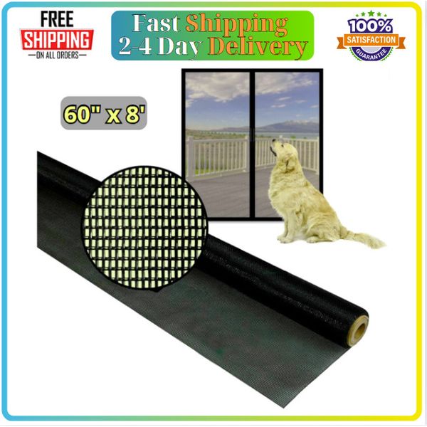 Docazoo 60x8' Pet-Proof Window Screen - Heavy Duty Mesh for Windows & Doors