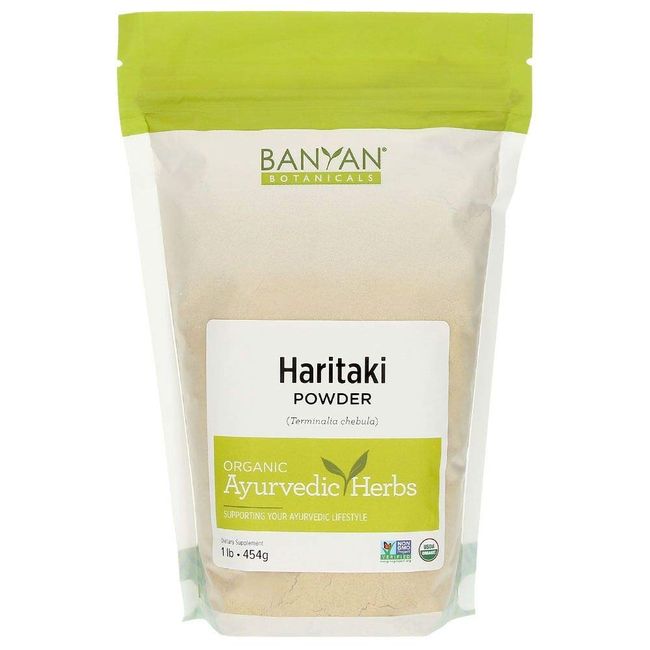 Banyan Botanicals Haritaki Powder – Certified Organic, 1 Pound – Terminalia chebula – for Detoxification & Rejuvenation* – Organic, Vegan, Non-GMO, Gluten Free, Certified Fair for Life Fair Trade