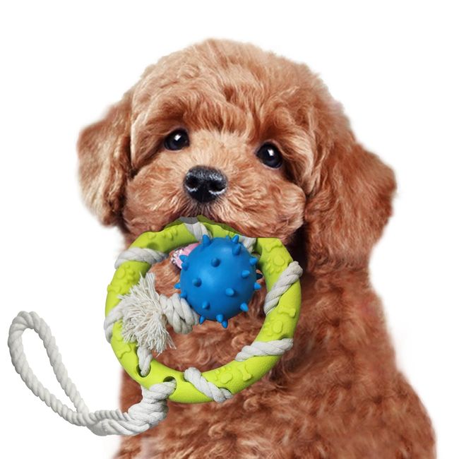 MYUROSI Dog Toy, Durable, Dental Toy, Chewing Toy, Rope, For Dogs, Unbreakable, Stress Relief, Medium and Small Dogs, Pulling TPR Non-Toxic, Environmental Protection Material