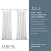 Elrene Single Panel Window Curtain Drape, Polyester, White, 52" x95\