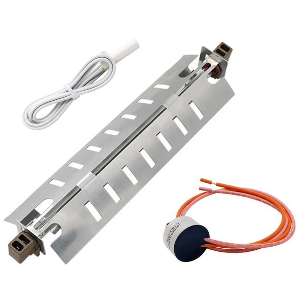 AMI PARTS WR51X10055 Refrigerator Defrost Heater Kit,Temperature Sensor WR55X10025,High Limit Thermostat WR50X10068 Replacement for General Electric