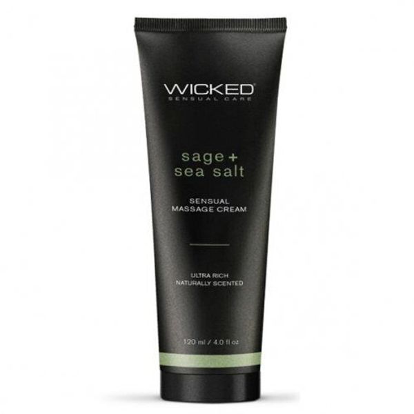 Wicked Sensual Care Sage + Sea Salt Scented Sensual Massage Cream - 4oz