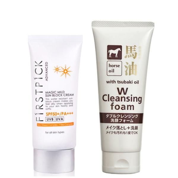 How to remove non-sticky sunblock cream mayu cleansing foam men&#39;s face wash oil-free gentle makeup remover