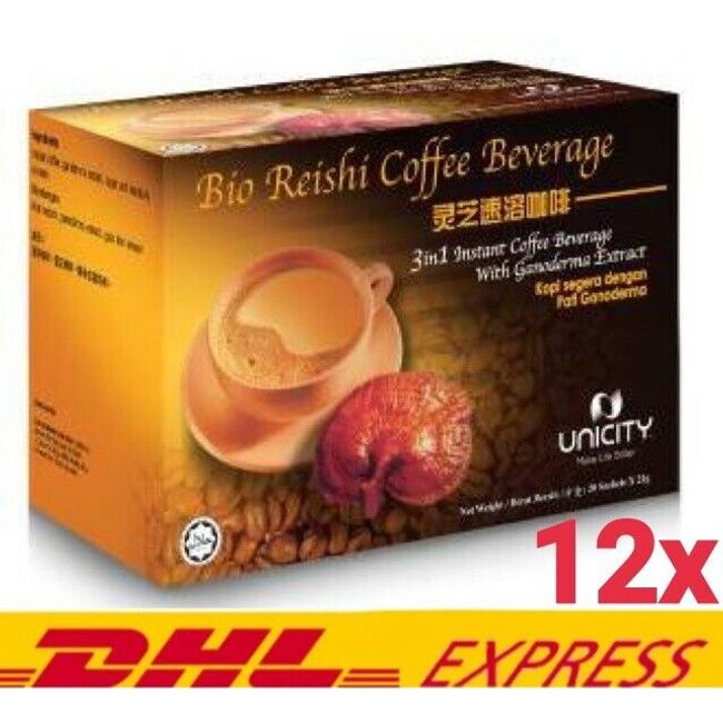 12x BIO REISHI COFFEE Beverage.Ganoderma Extract. Cholesterol Free Nourish Body