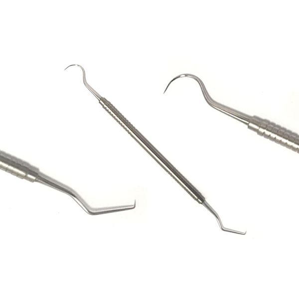 Hook Pick Double Ended Oral Hygiene Explorer Stainless Steel Teeth Cleaning Oral Student Tool Tooth Picks Metal