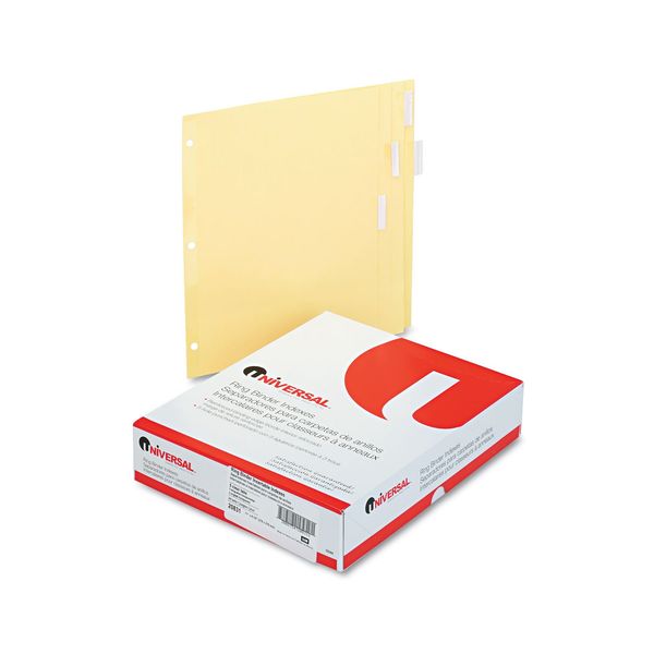 Universal 20831 Economical Insertable Index, Clear Tabs, 5-Tab, Letter, Buff, 24 Sets/Box