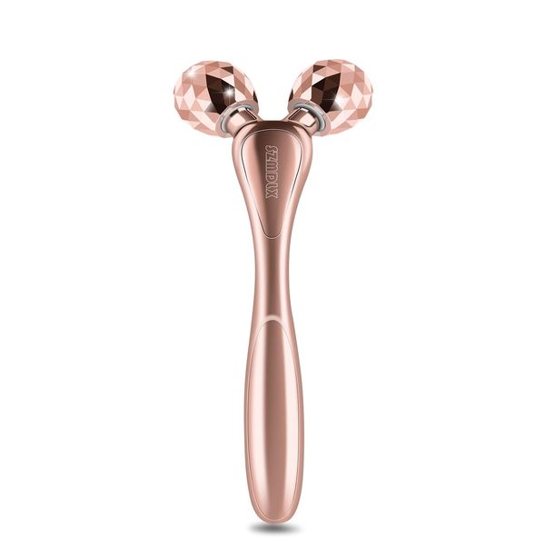 3D Facial Massager Rollers Facial Lifting Massager, Skin Care Face Body Massager Firming Tools for Body Relaxation Massage, Kneading, Body Slimming and V-Shaped Face Lift, Anti-Wrinkle (Rose Gold)