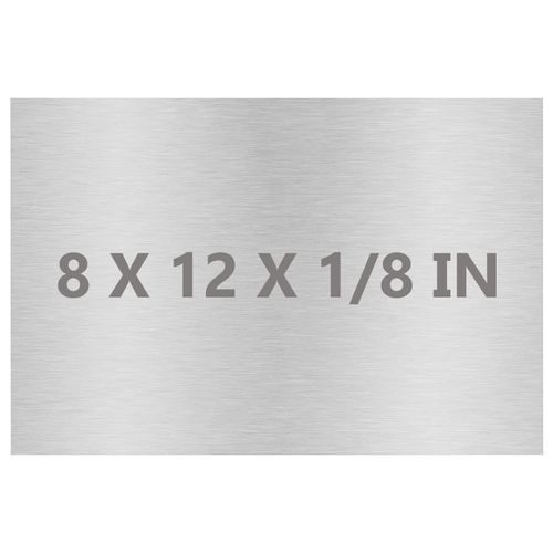Lswteiz 6061 T651 Aluminum Sheet Metal 8" x 12" x 1/8"(0.125”) Thin Aluminum Plate Flat Stock Covered with Protective Film 3MM Heat Treatable Rectangle Aluminum Metal Plate for Crafting, lndustry