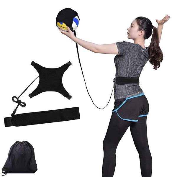 Volleyball Practice Volleyball Equipment No. 5 Ball Trap Modified Serve, Self-Practice, Warm-Up, 55.1 inches (140 cm) Strap, Serve Self-Kneading, Training Supplies, Competitions, Clubs, Club Friends,