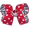 DS-165M Medium Minnie Bow with Zebra Stripe