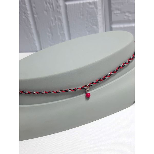 Three-color red choker necklace / Colorful choker necklace