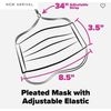 New 2 Pack Vera Bradley Pleated Face Mask Shield Paisley Wave Adjustable Strap